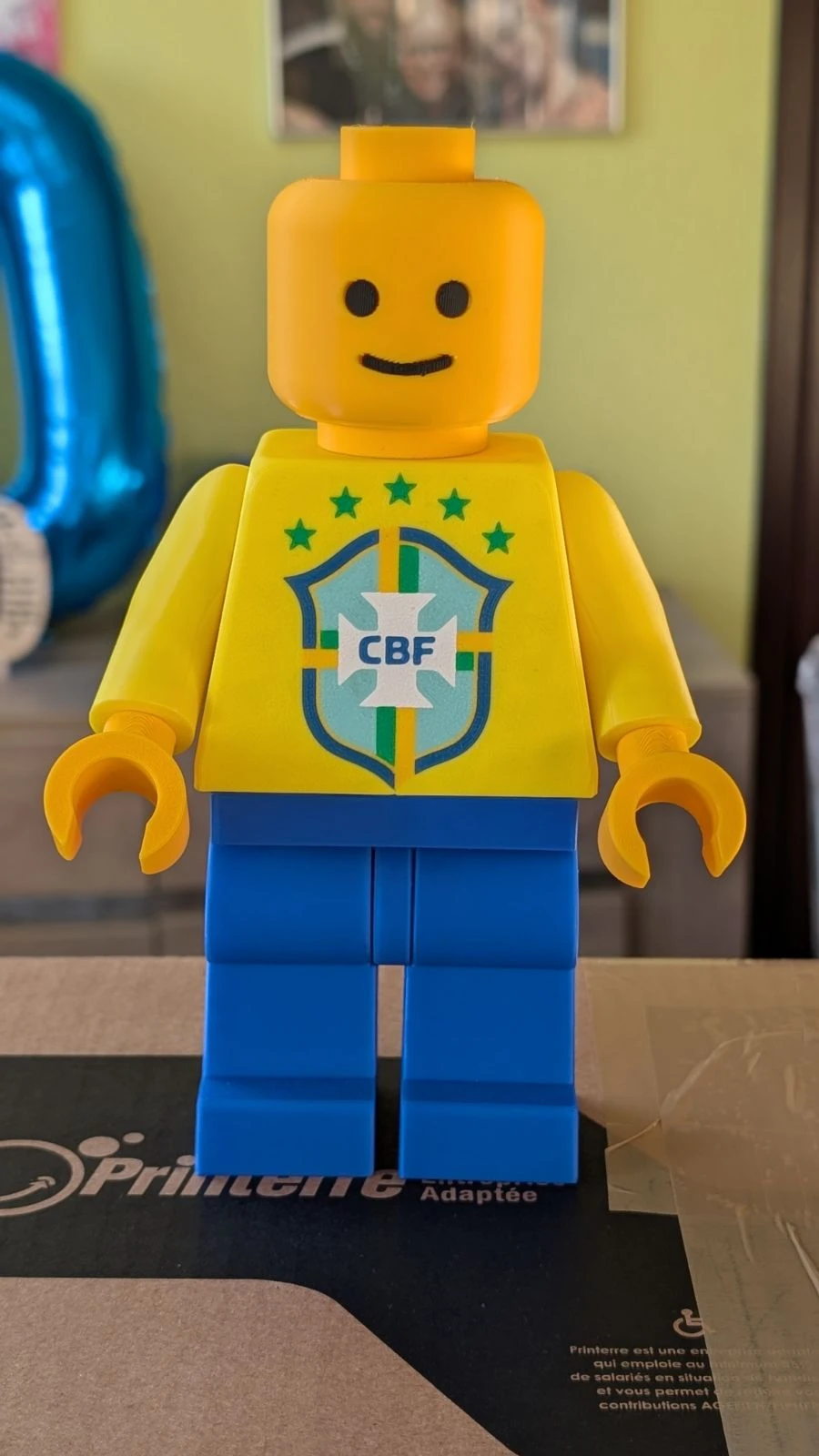 Figurine brique géante 20 cm – Maillot Brésil CBF
